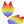 Rainbow Bubble Popper - Wolf